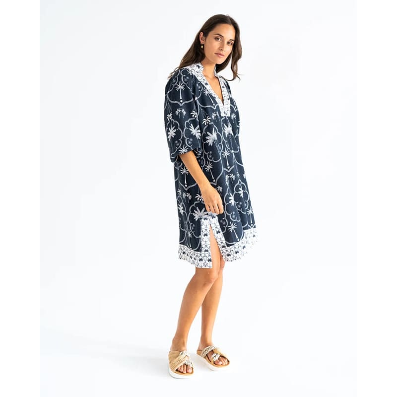 Salvador Kaftan | Navy Palm - Dress