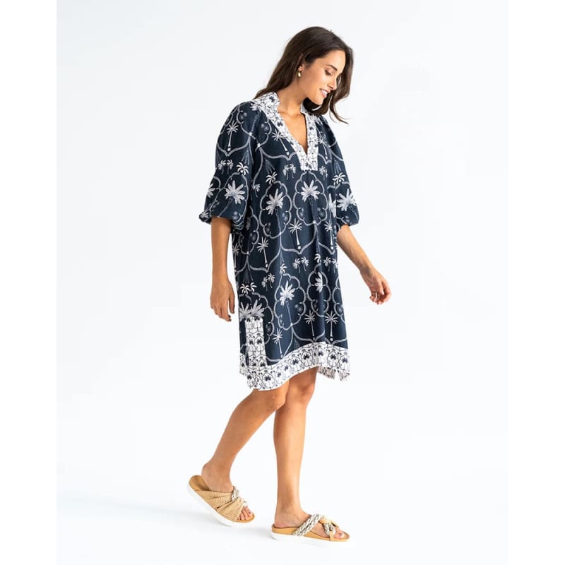 Salvador Kaftan | Navy Palm - Dress