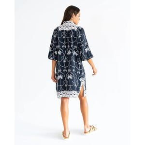 Salvador Kaftan | Navy Palm - Dress