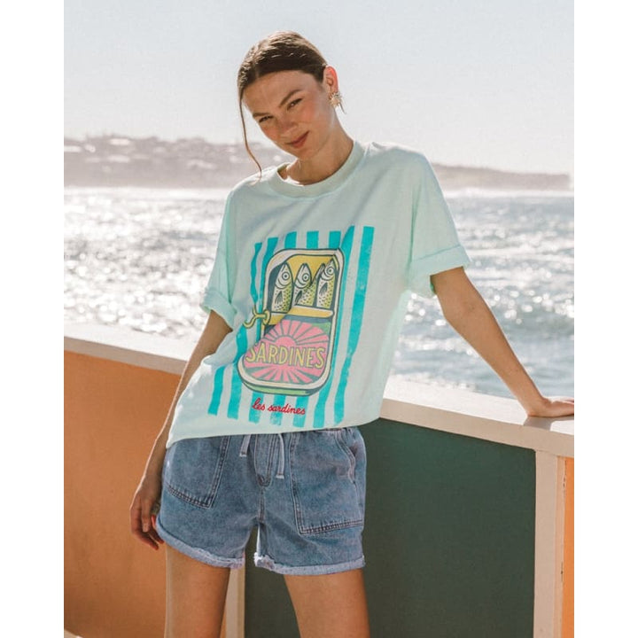 Sardines Tee | Blue - Tops