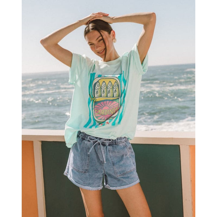 Sardines Tee | Blue - Tops