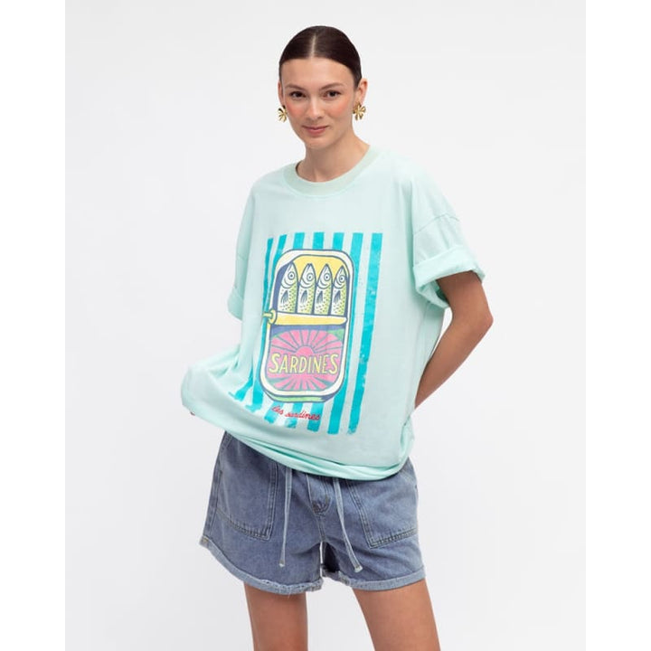 Sardines Tee | Blue - Tops