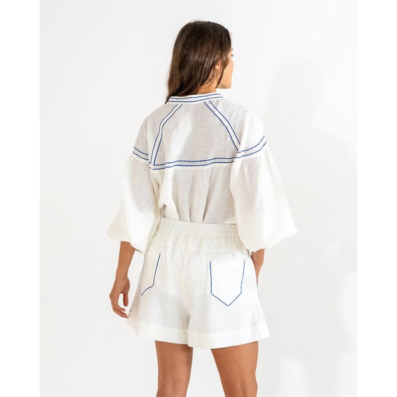 Sardinia Blouse | White - Tops