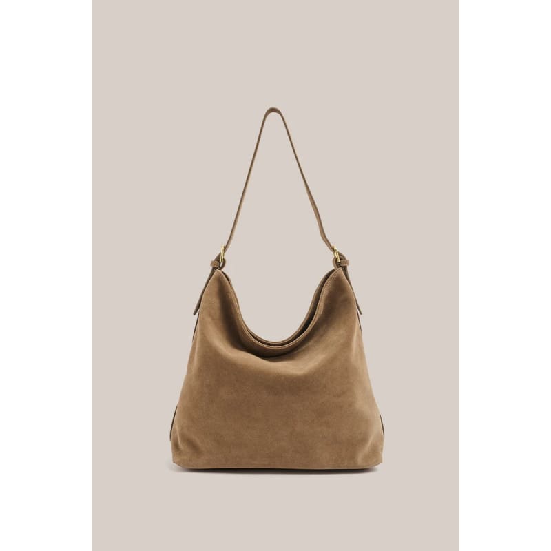 Savannah Brown Suede Hobo Bag - Accessories