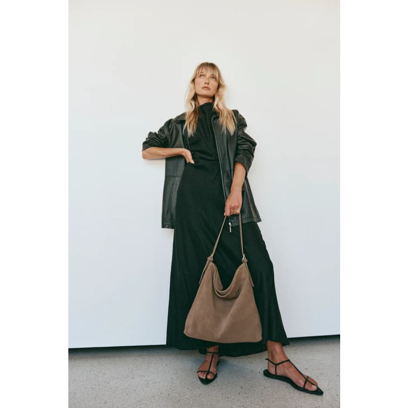 Savannah Brown Suede Hobo Bag - Accessories