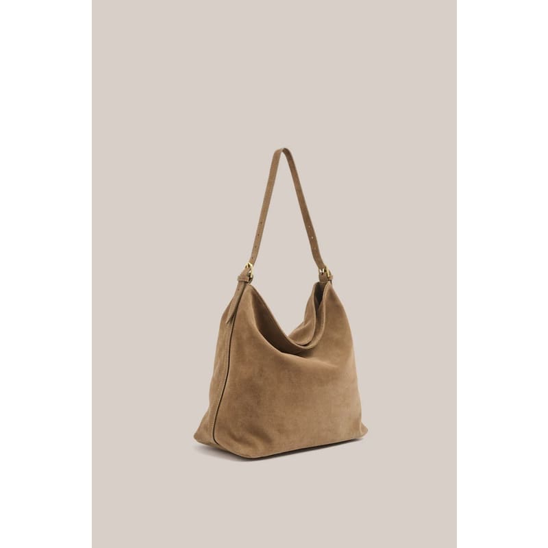 Savannah Brown Suede Hobo Bag - Accessories