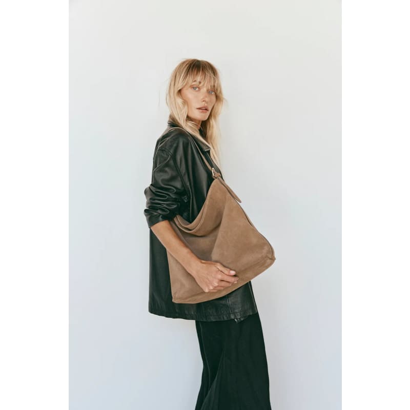 Savannah Brown Suede Hobo Bag - Accessories