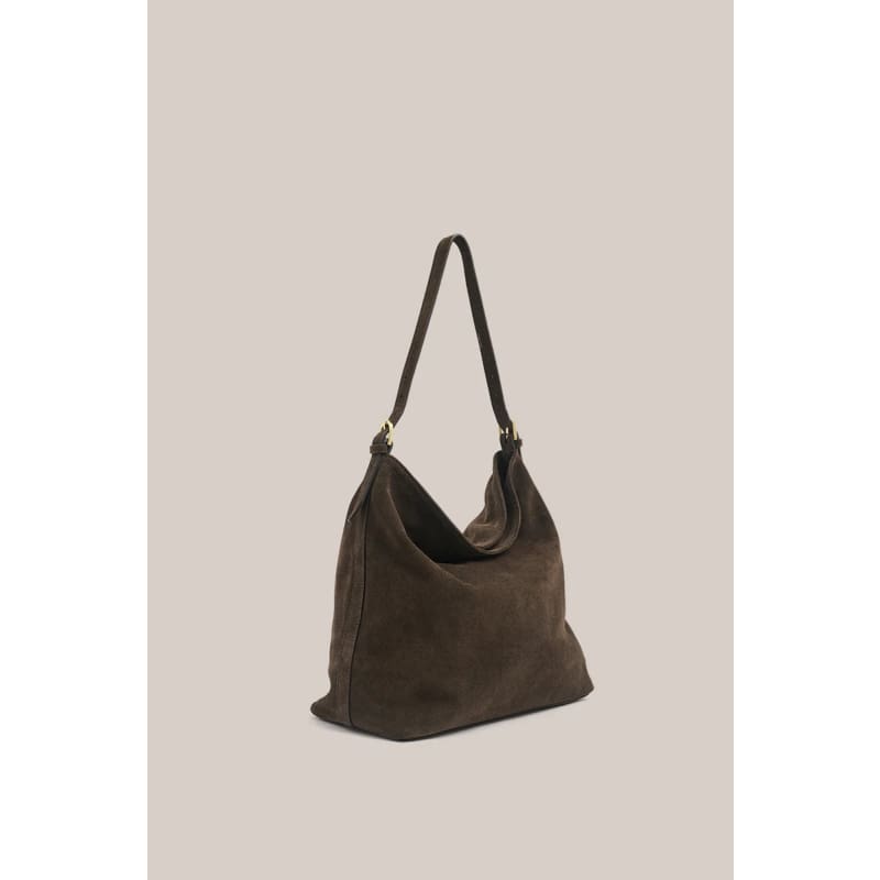 Savannah Dark Chocolate Suede Hobo Bag - Accessories