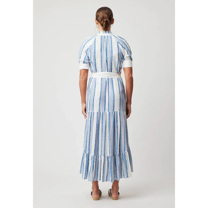 Scala Linen Viscose Maxi Dress | Sorrento Stripe - Dress