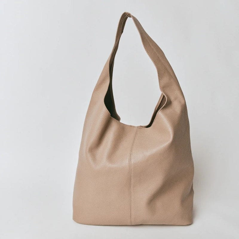 Scarlett Leather Hobo | Beige - Accessories