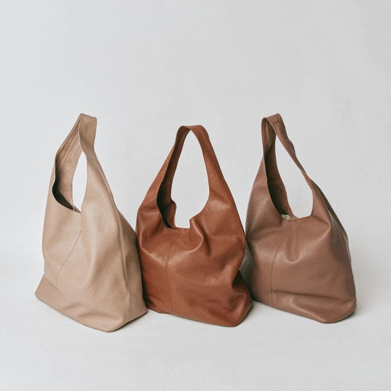 Scarlett Leather Hobo | Beige - Accessories