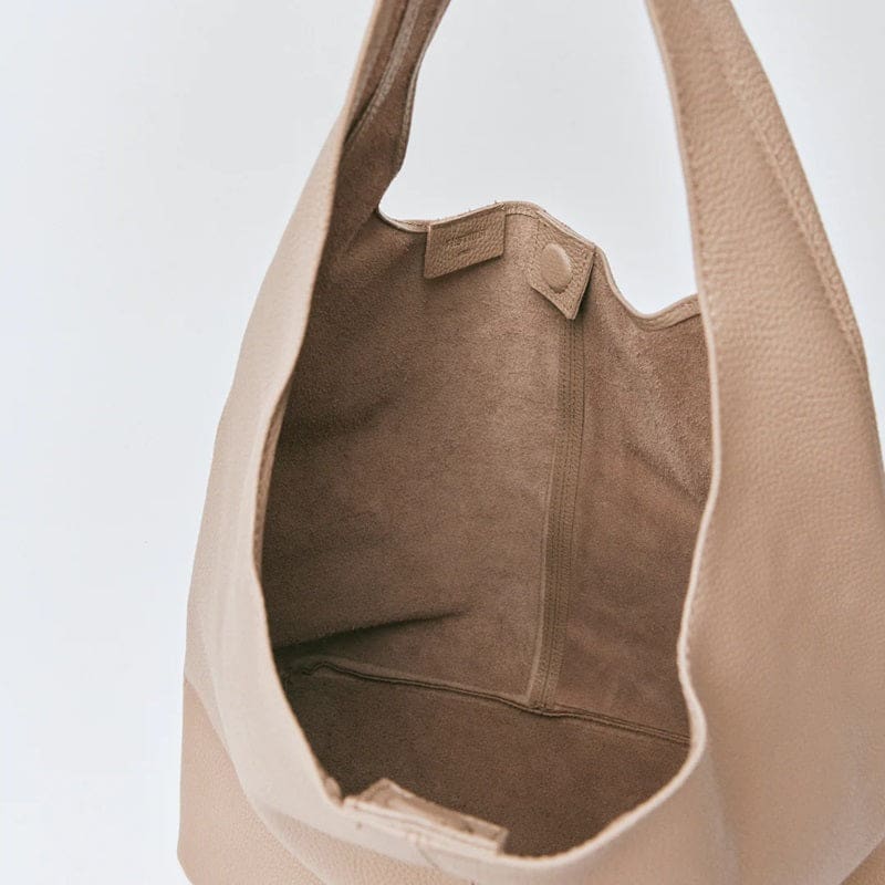 Scarlett Leather Hobo | Beige - Accessories