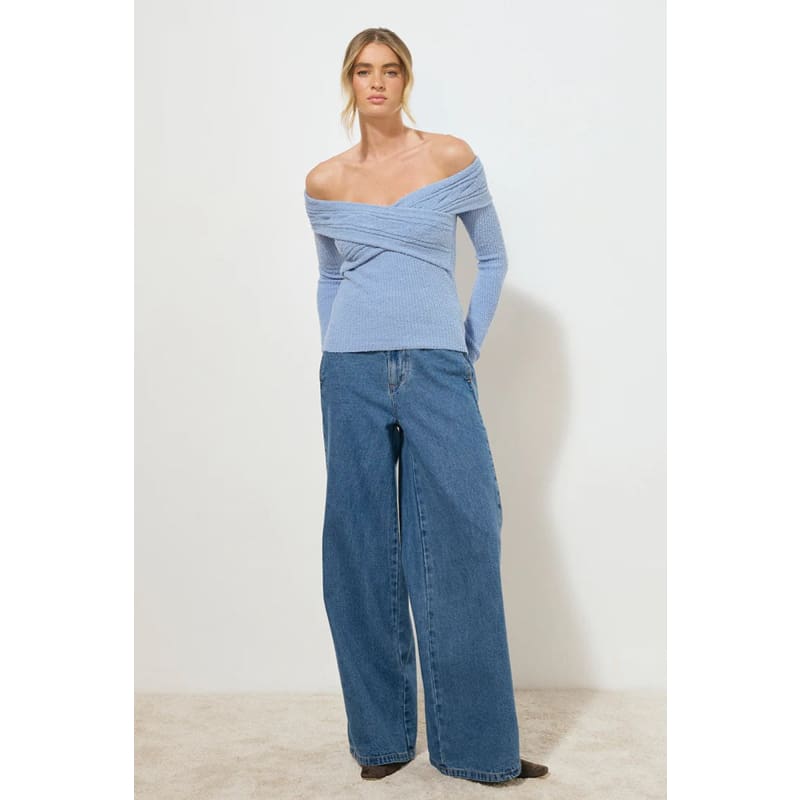 Sculpural Knit Top | Cerulean - Knitwear