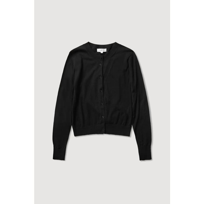 Semra Cotton Cashmere Cardigan | Black - Tops