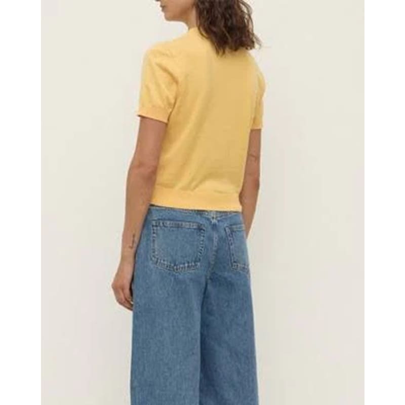 Semra Cotton Cashmere Short Sleeve Cardigan | Sol - Knitwear