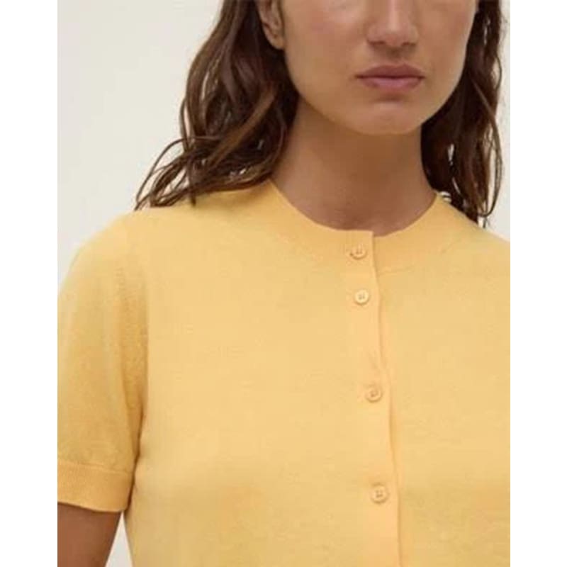 Semra Cotton Cashmere Short Sleeve Cardigan | Sol - Knitwear