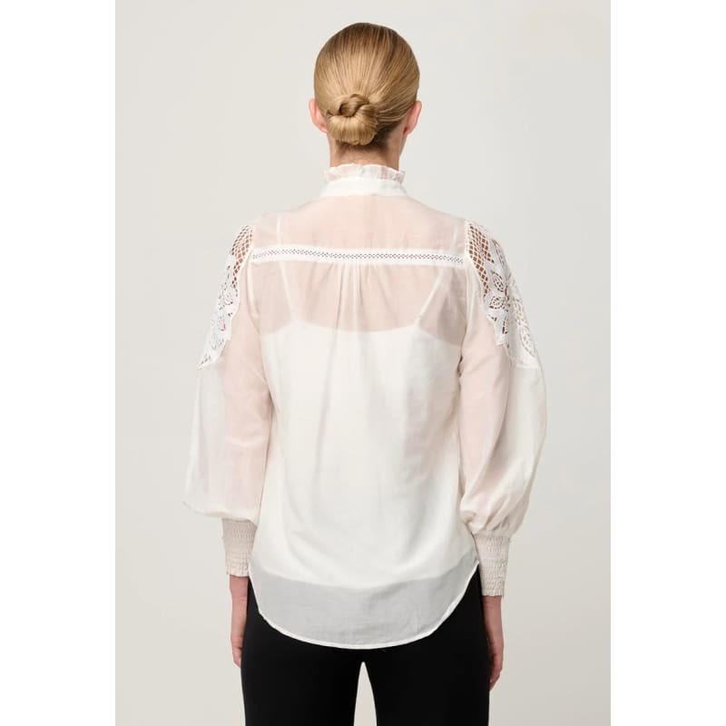 Sevilla Cotton Silk Shirt | Blanca - Tops