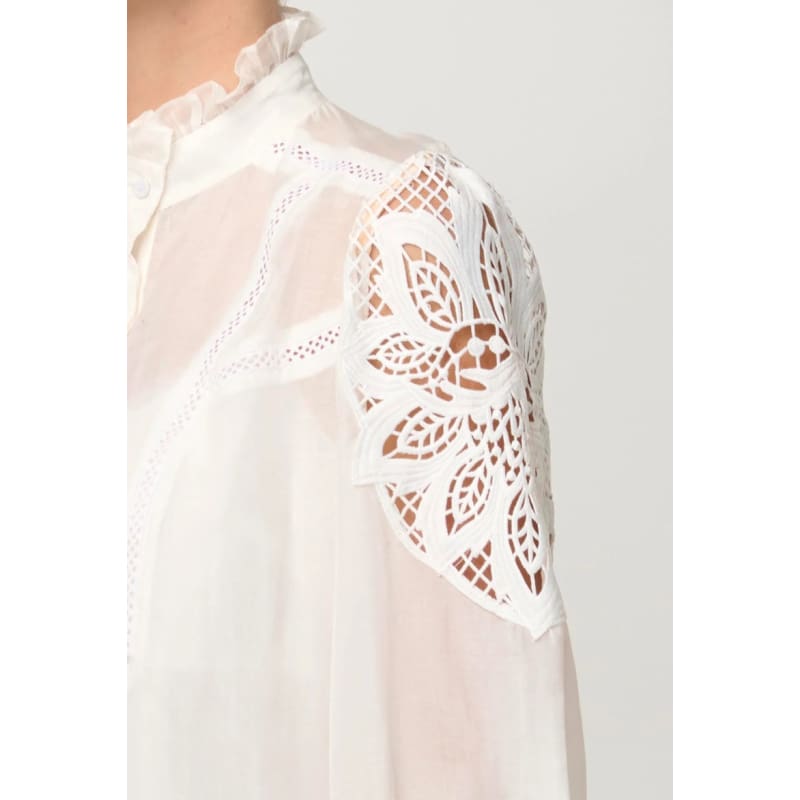 Sevilla Cotton Silk Shirt | Blanca - Tops