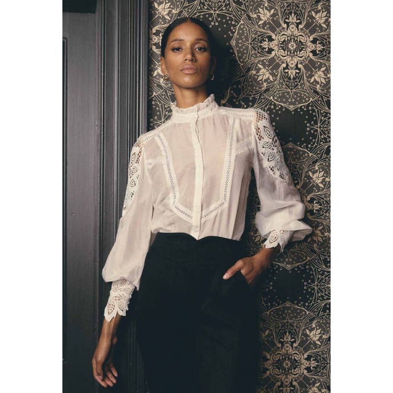 Sevilla Cotton Silk Shirt | Blanca - Tops
