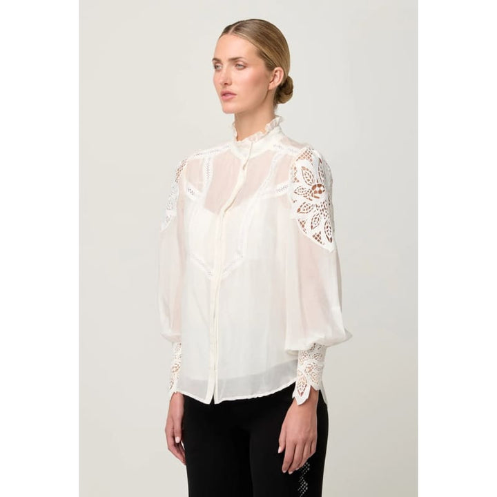 Sevilla Cotton Silk Shirt | Blanca - Tops