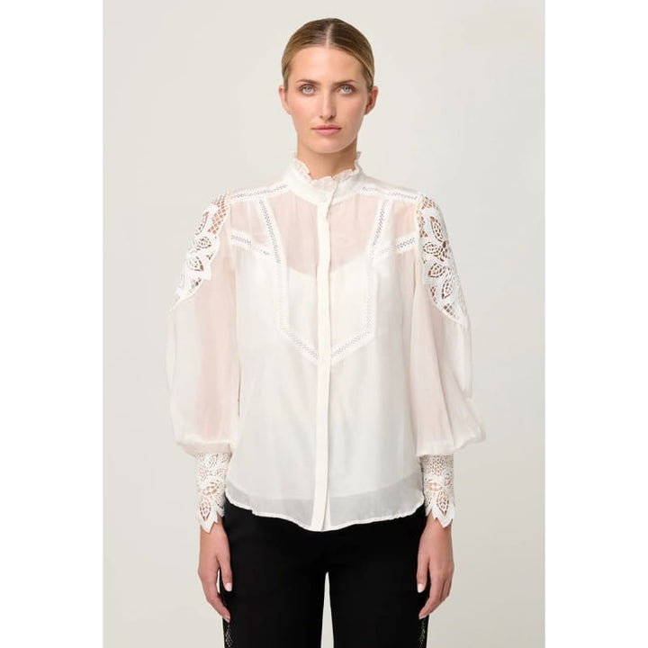 Sevilla Cotton Silk Shirt | Blanca - Tops