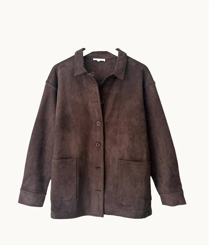 Suede Shacket | Chocolate