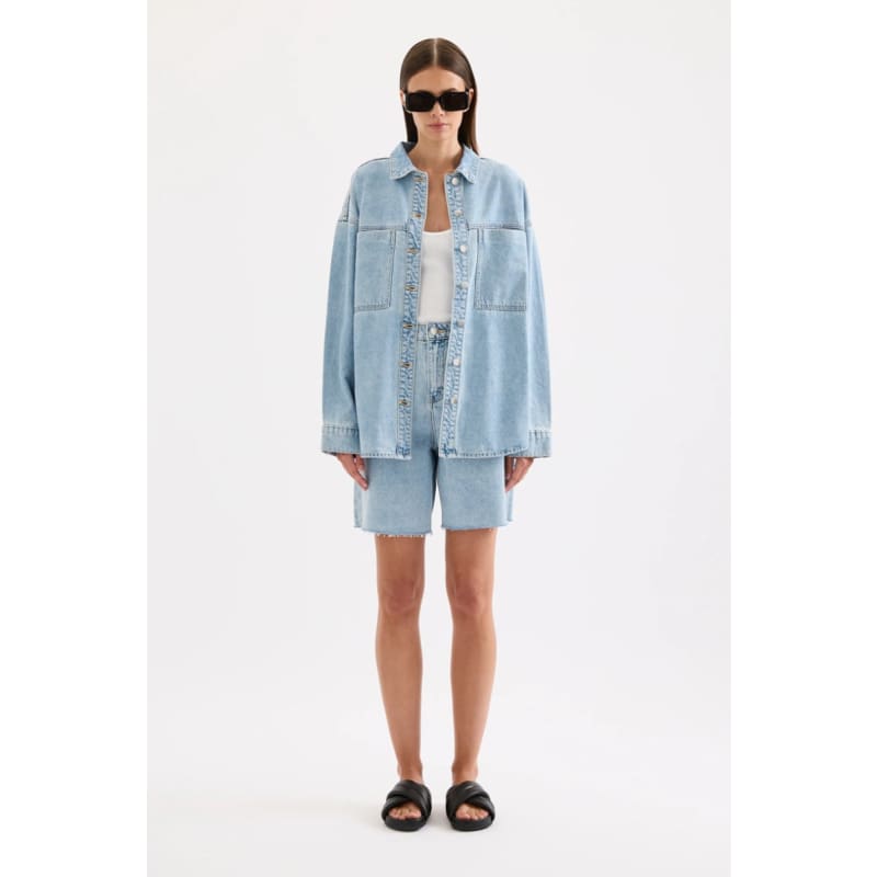 Sheeba Denim Short | Sky Blue - Bottoms