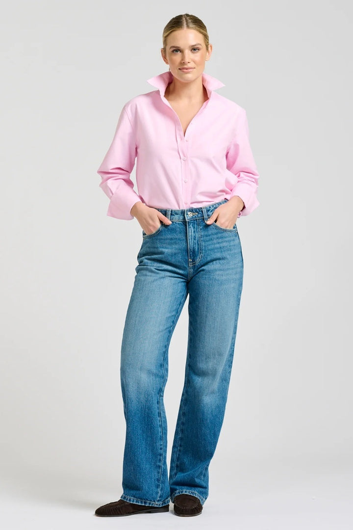 The Elodie Oxford Shirt | Pink Combo
