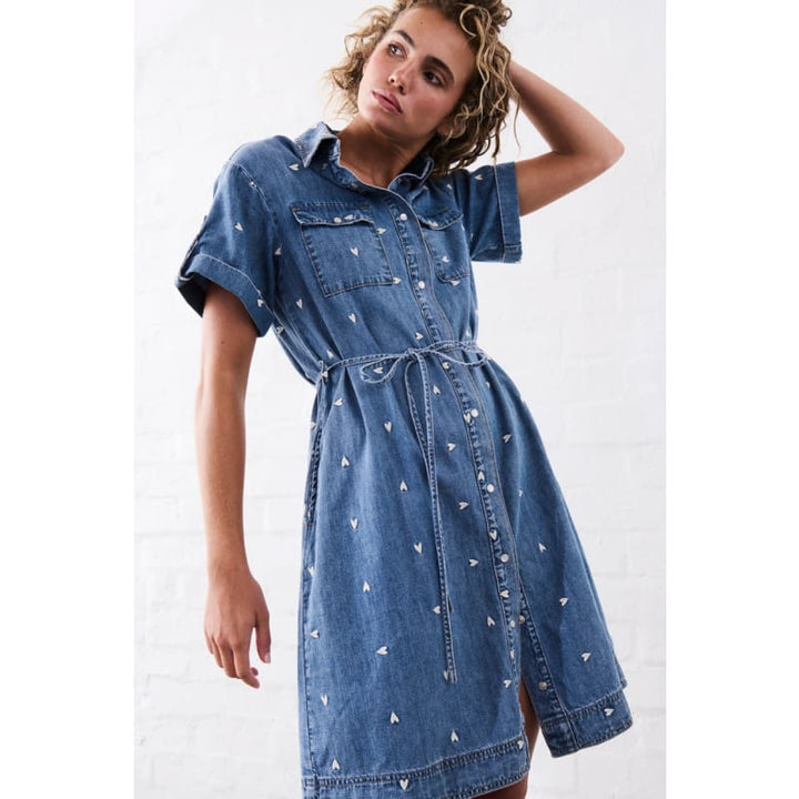 Simone Dress | Heart 70’s Blue Dress