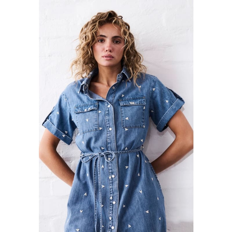 Simone Dress | Heart 70’s Blue Dress