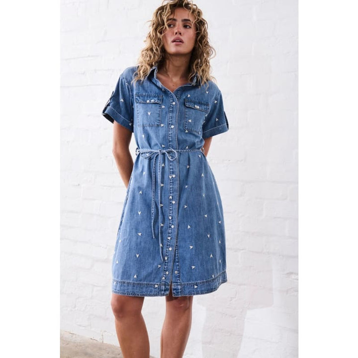 Simone Dress | Heart 70’s Blue Dress