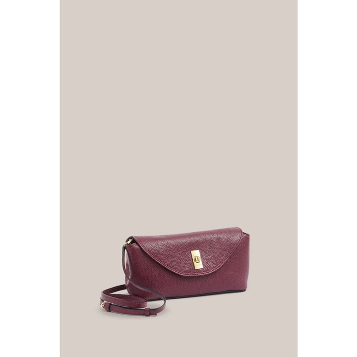 Sloane Bordeaux Leather Convertible Clutch - Accessories