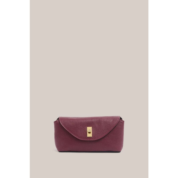 Sloane Bordeaux Leather Convertible Clutch - Accessories