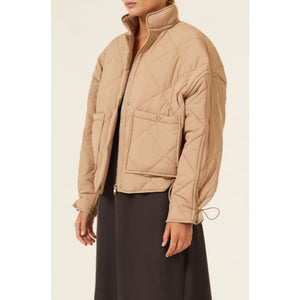Sloane Puffer Jacket | Tan - Jackets