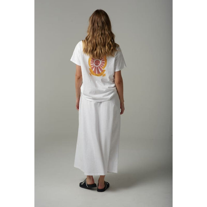 Slub Maxi Skirt | White C1558 Bottoms