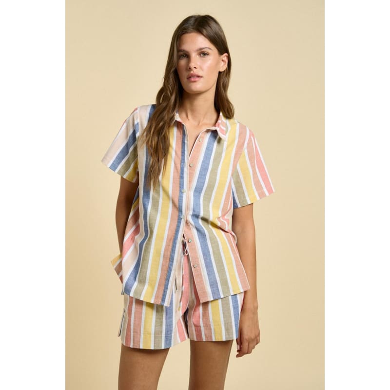 Sofie Short | Stripe - Bottoms