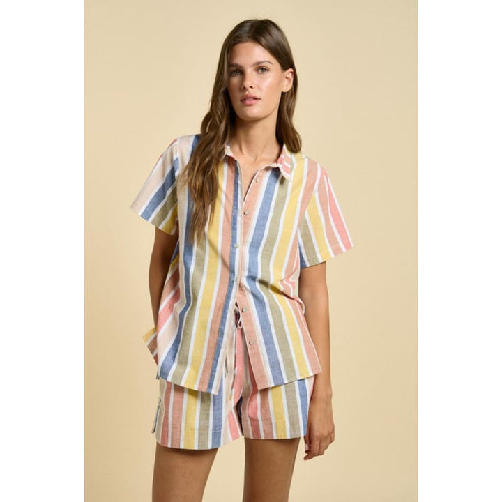 Sofie Short | Stripe - Bottoms