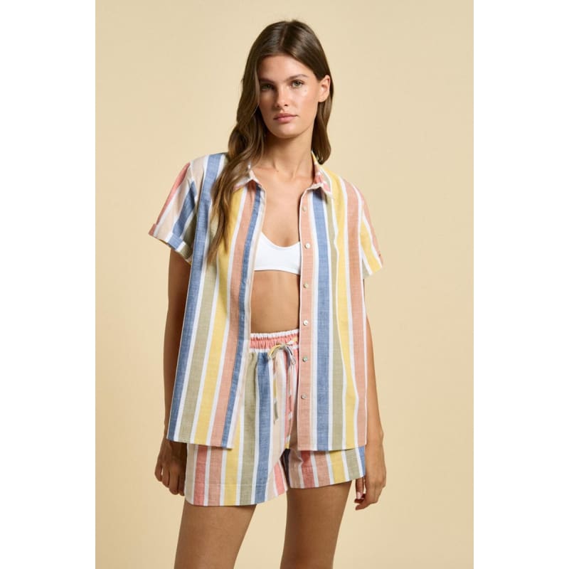 Sofie Short | Stripe - Bottoms