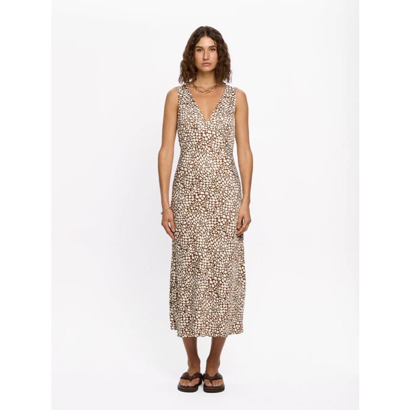 Solana Midi Dress | Brown - Dress