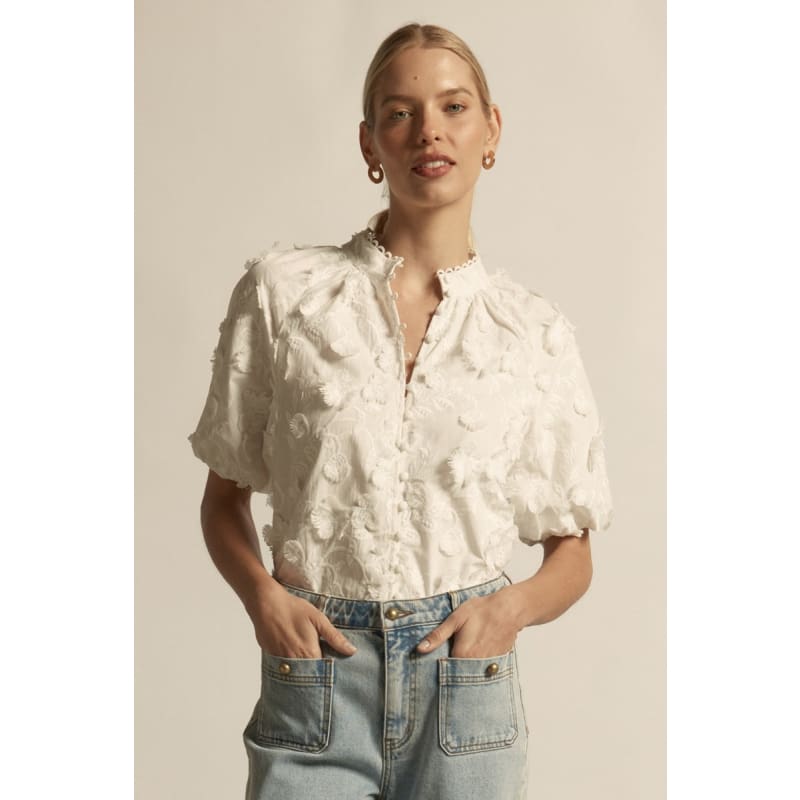 Solstice Top | Porcelain Broderie - Tops