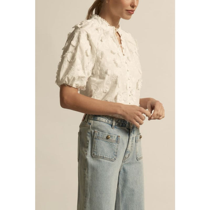 Solstice Top | Porcelain Broderie - Tops