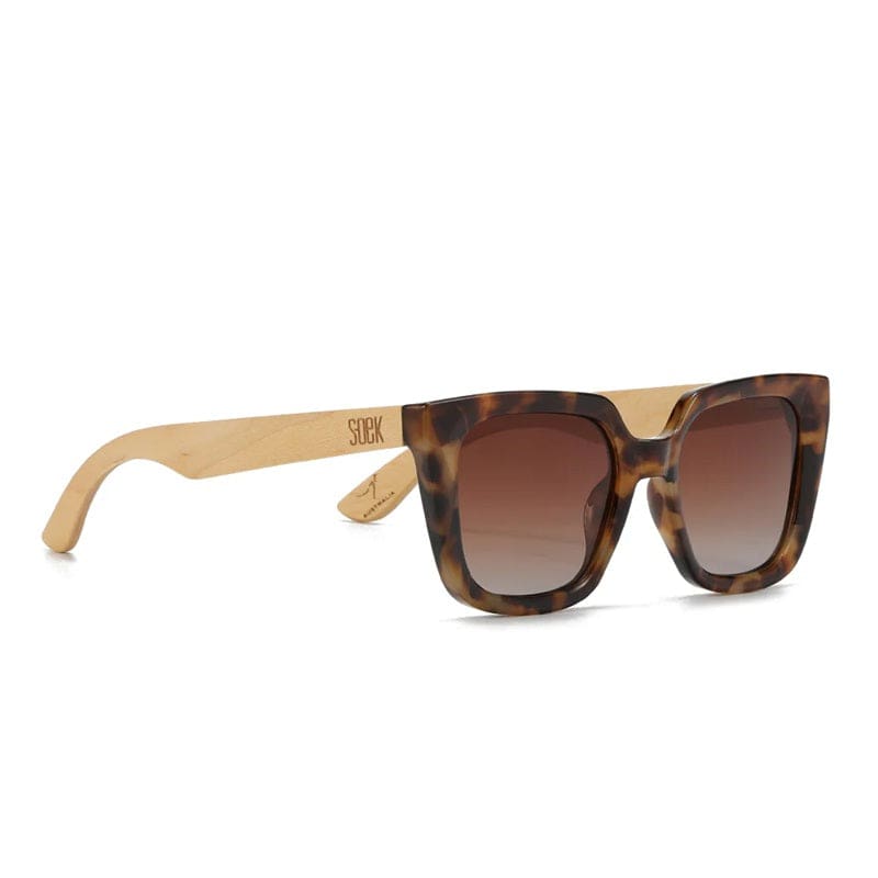 Soluna Mocha Tort Sunglasses | Brown Polarised Lens Walnut Arms - Accessories