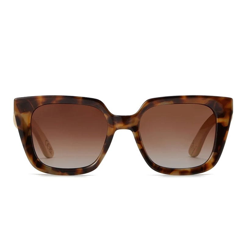 Soluna Mocha Tort Sunglasses | Brown Polarised Lens Walnut Arms - Accessories