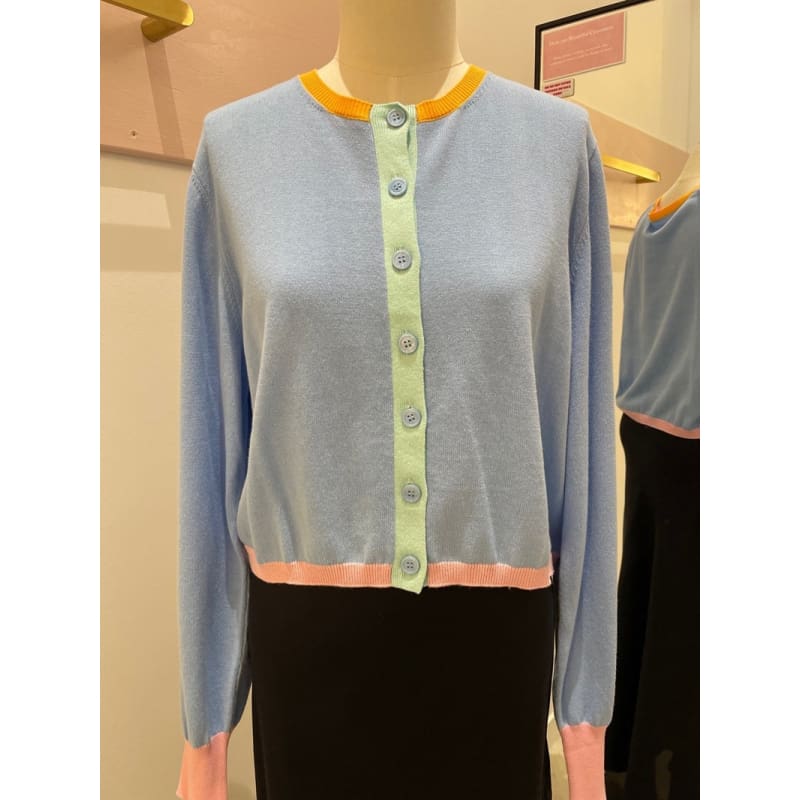 Sophia Splice Cardi | Cornflower - Knitwear