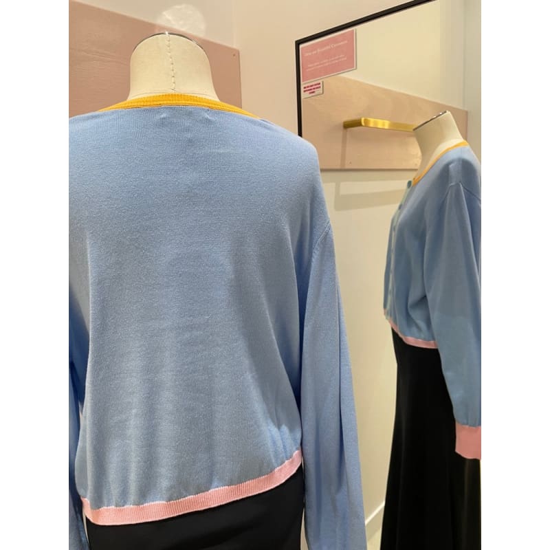 Sophia Splice Cardi | Cornflower - Knitwear