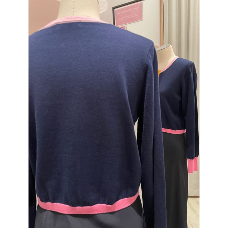 Sophia Splice Cardi | Ink - Knitwear