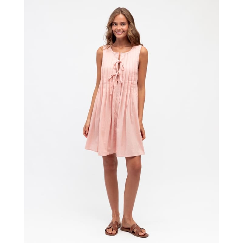 Sophie Pleated Short Dress | Dusty Pink - Dress