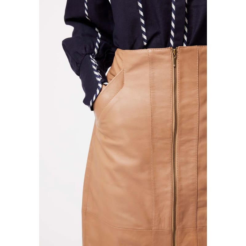 Stella Leather Skirt | Husk - Bottoms