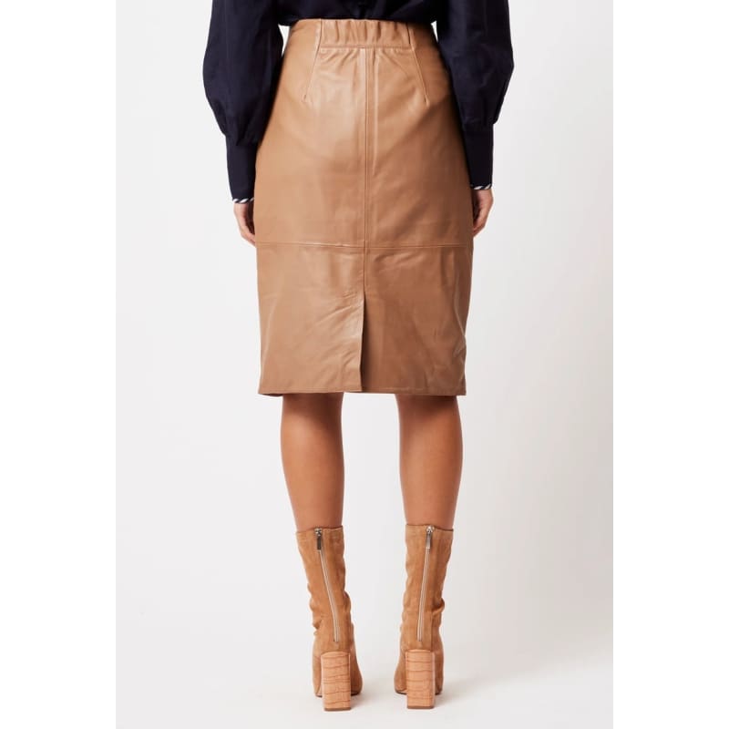 Stella Leather Skirt | Husk - Bottoms