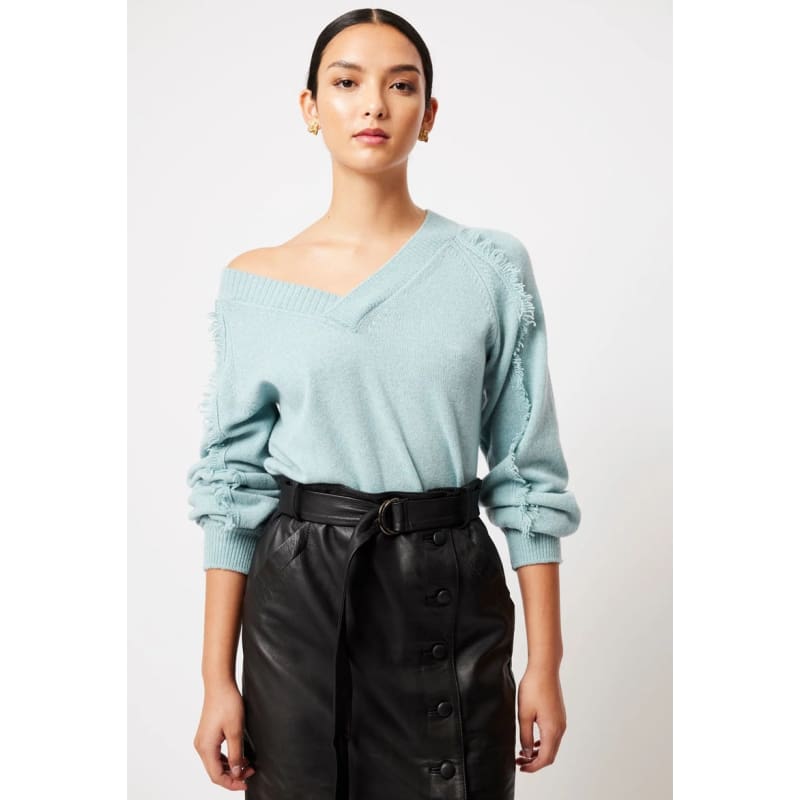 Stella Merino Wool Knit | Sky - Tops